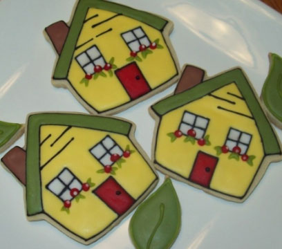 house cookie cutter cookies