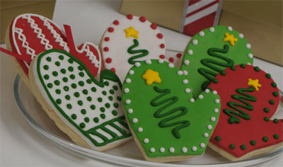 mitten Christmas cookies