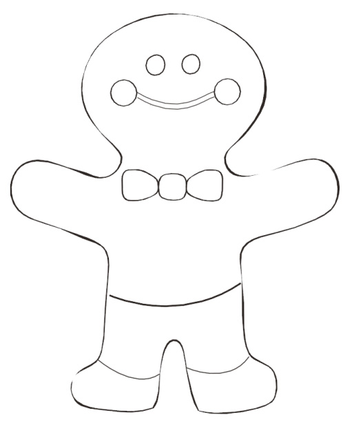 gingerbread coloring page