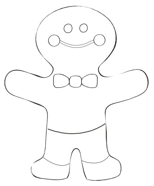 gingerbread coloring page