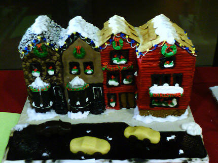 gingerbread townhouses