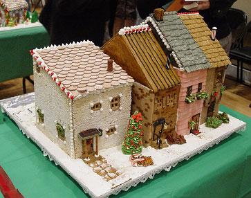 gingerbread rowhouses template