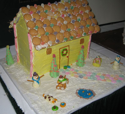 Cute Yellow Gingerbread House