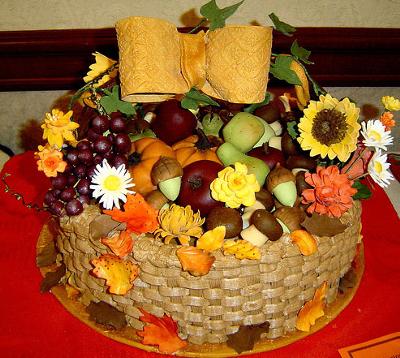 Autumn Basket with Marzipan