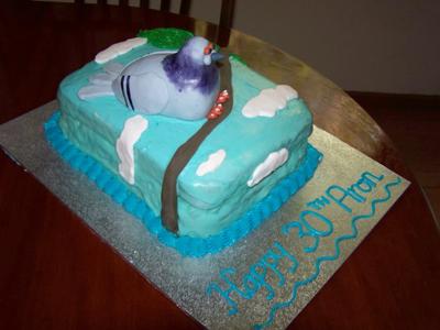 pigeon cake with fondant