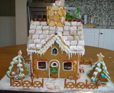 Gingerbread bungalow house