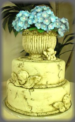 Fondant Hydrangeas and Stone 