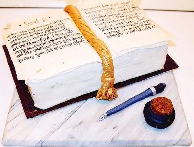 Shakespearean Sonnet Fondant Cake