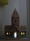 Gingerbread Church with lights