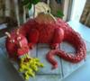 Dragon Cake with Fondant Scales