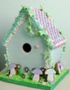 Woodland gingerbread bird house