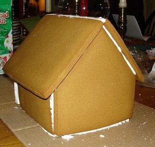 Gingerbread House Being Built step 2