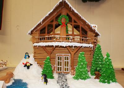 Gingerbread Log Cabin