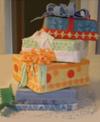 Gift Stack in Rolled Fondant